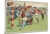 Soccer Roughhousing-null-Mounted Art Print