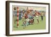 Soccer Roughhousing-null-Framed Art Print