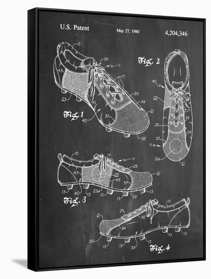 Soccer Shoes Patent-null-Framed Stretched Canvas