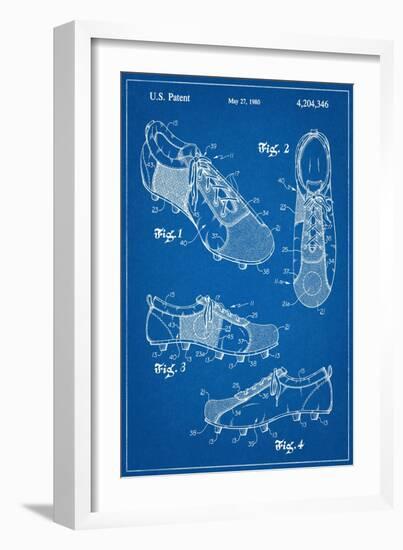 Soccer Shoes Patent-null-Framed Art Print