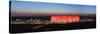 Soccer Stadium Lit Up at Dusk, Allianz Arena, Munich, Bavaria, Germany-null-Stretched Canvas