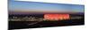 Soccer Stadium Lit Up at Dusk, Allianz Arena, Munich, Bavaria, Germany-null-Mounted Photographic Print