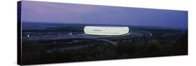 Soccer Stadium Lit Up at Nigh, Allianz Arena, Munich, Bavaria, Germany-null-Stretched Canvas