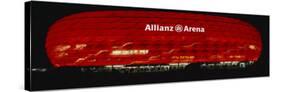 Soccer Stadium Lit Up at Night, Allianz Arena, Munich, Germany-null-Stretched Canvas