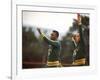 Soccer Star Pele and Teammates Loosen Up before a Practice Prior to World Cup Competition-null-Framed Premium Photographic Print