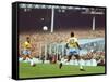 Soccer Star Pele in Action During World Cup Competition-Art Rickerby-Framed Stretched Canvas