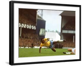 Soccer Star Pele in Action During World Cup Competition-null-Framed Premium Photographic Print