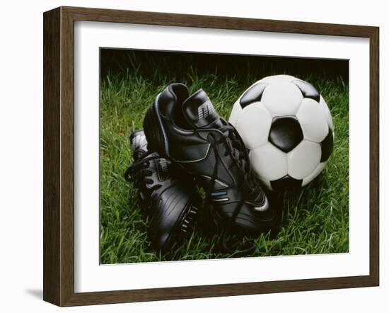 Soccer Still Life-null-Framed Premium Photographic Print