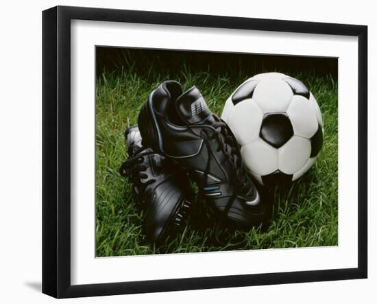 Soccer Still Life-null-Framed Premium Photographic Print