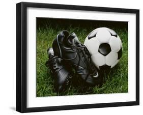 Soccer Still Life-null-Framed Premium Photographic Print