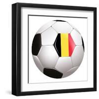 Soccerball with Country Flag-Flarextius-Framed Art Print