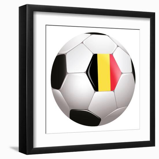 Soccerball with Country Flag-Flarextius-Framed Art Print