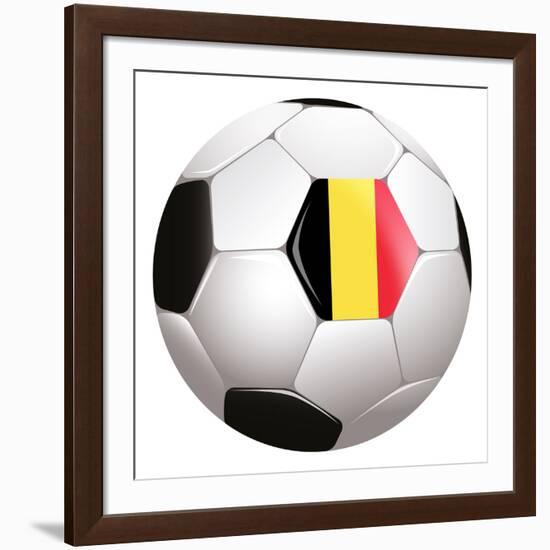 Soccerball with Country Flag-Flarextius-Framed Art Print