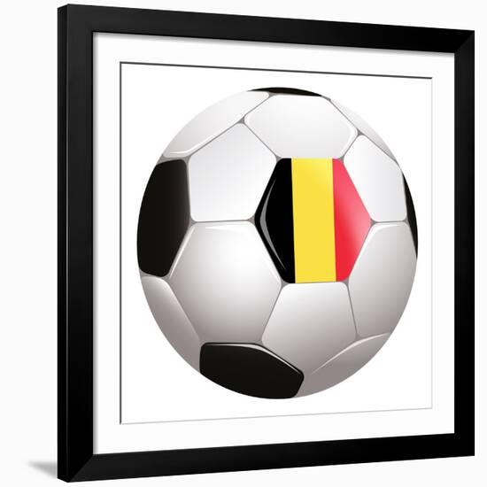 Soccerball with Country Flag-Flarextius-Framed Art Print