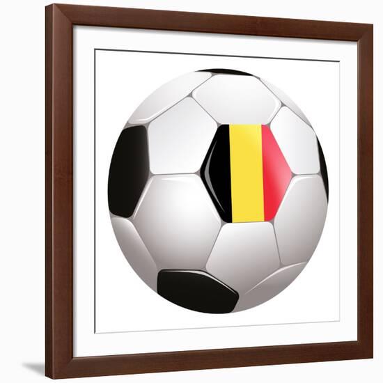 Soccerball with Country Flag-Flarextius-Framed Art Print