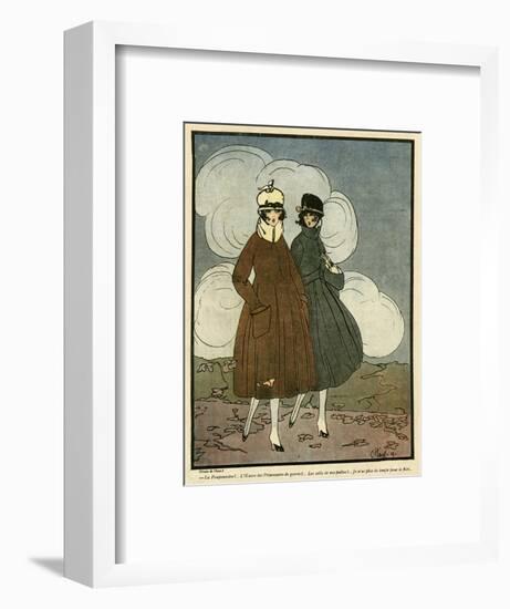 Social, French Women 1917-null-Framed Art Print