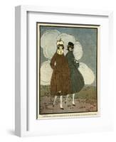 Social, French Women 1917-null-Framed Art Print