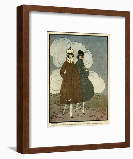 Social, French Women 1917-null-Framed Art Print