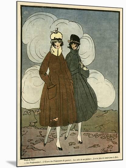 Social, French Women 1917-null-Mounted Art Print