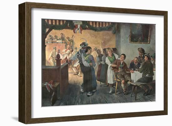 Social, German Beer Hall-null-Framed Art Print