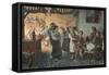 Social, German Beer Hall-null-Framed Stretched Canvas