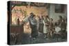 Social, German Beer Hall-null-Stretched Canvas