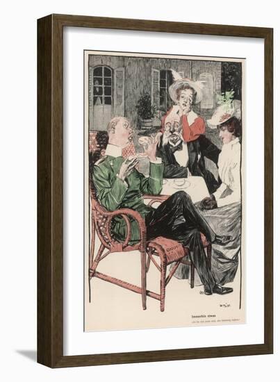 Social, German Officer-Eduard Thony-Framed Art Print