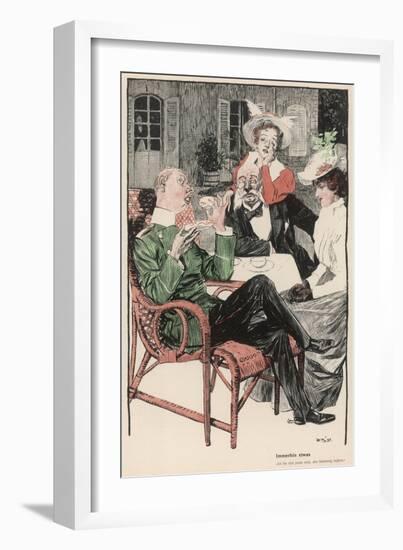 Social, German Officer-Eduard Thony-Framed Art Print