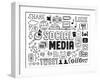 Social Media Doodles Elements-bloomua-Framed Art Print