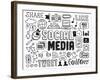 Social Media Doodles Elements-bloomua-Framed Art Print