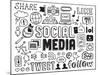 Social Media Doodles Elements-bloomua-Mounted Art Print