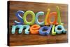 Social Media Written In Foam Letters Concept For Social Networking Within Youth Culture-Flynt-Stretched Canvas