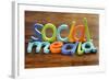 Social Media Written In Foam Letters Concept For Social Networking Within Youth Culture-Flynt-Framed Art Print