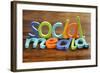 Social Media Written In Foam Letters Concept For Social Networking Within Youth Culture-Flynt-Framed Art Print