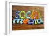 Social Media Written In Foam Letters Concept For Social Networking Within Youth Culture-Flynt-Framed Premium Giclee Print