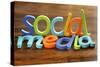 Social Media Written In Foam Letters Concept For Social Networking Within Youth Culture-Flynt-Stretched Canvas