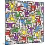 Social Network Circuit Board Pattern-Ron Magnes-Mounted Giclee Print