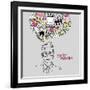 Social Network Doodles. Handsome Men With Thought Bubble-Alisa Foytik-Framed Art Print