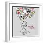 Social Network Doodles. Handsome Men With Thought Bubble-Alisa Foytik-Framed Art Print