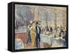 Social, Paris Diners 1913-G Riom-Framed Stretched Canvas