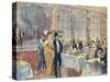 Social, Paris Diners 1913-G Riom-Stretched Canvas