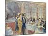 Social, Paris Diners 1913-G Riom-Mounted Art Print