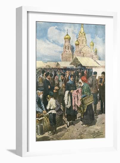 Social, Russian Barter-Achille Beltrame-Framed Art Print