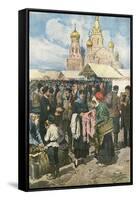 Social, Russian Barter-Achille Beltrame-Framed Stretched Canvas