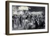 Social Season on Island of Capri, 1926, by Ugo Matania (1888-1979), Tempera in Black and White-null-Framed Giclee Print