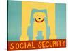 Social Security Yellow-Stephen Huneck-Stretched Canvas
