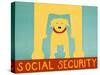 Social Security Yellow-Stephen Huneck-Stretched Canvas