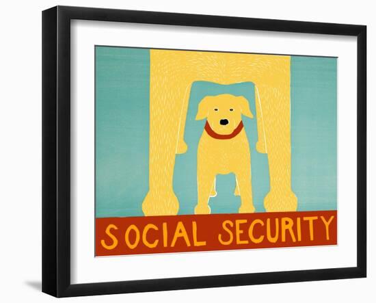 Social Security Yellow-Stephen Huneck-Framed Giclee Print