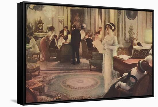 Social, Singing at Party-Albert Guillaume-Framed Stretched Canvas