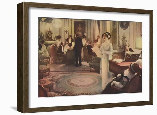 Social, Singing at Party-Albert Guillaume-Framed Art Print